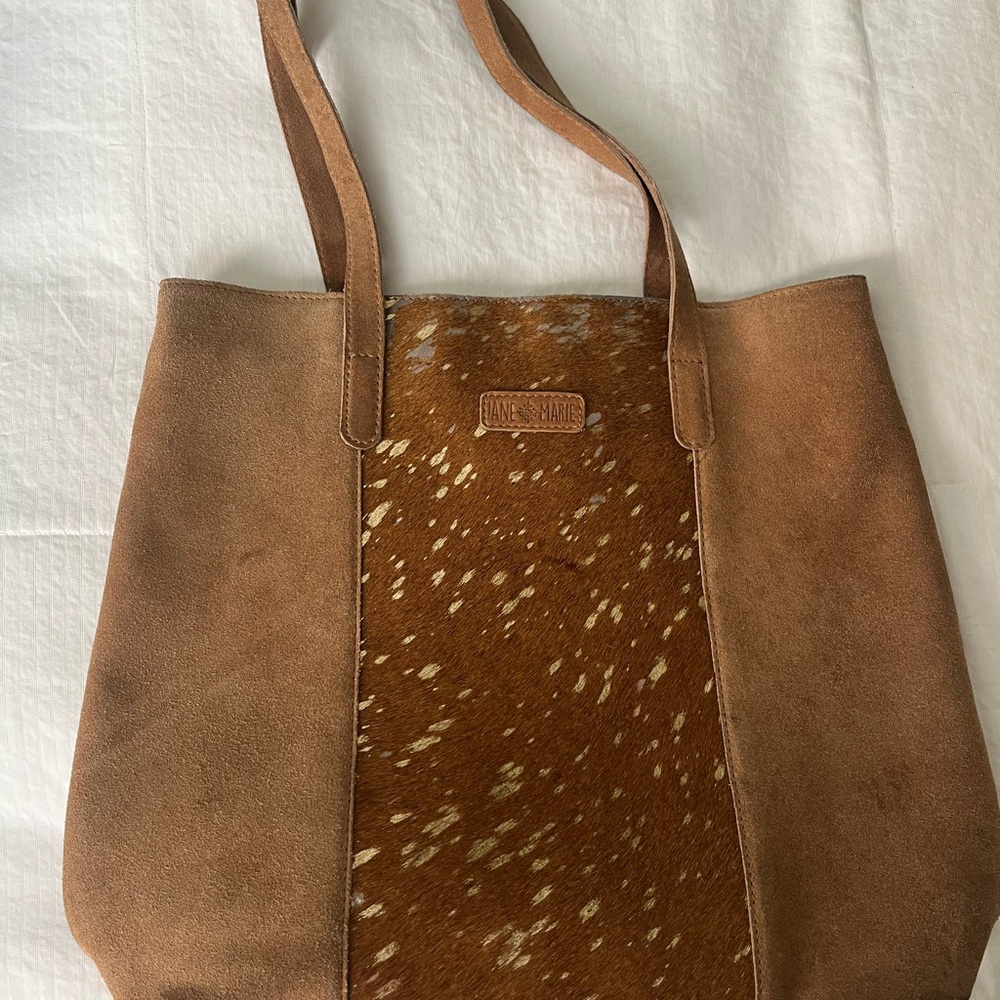 Jane Marie suede tote bag -good condition-clean interior smoke free home
